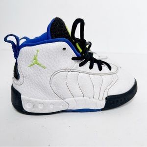 USED Air Jordan Jumpman Pro Toddlers TD White Cyber Blue Size 8
